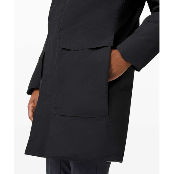 MENS Lululemon "Cold City" Parka in Black, size Small - Picture 11 of 12